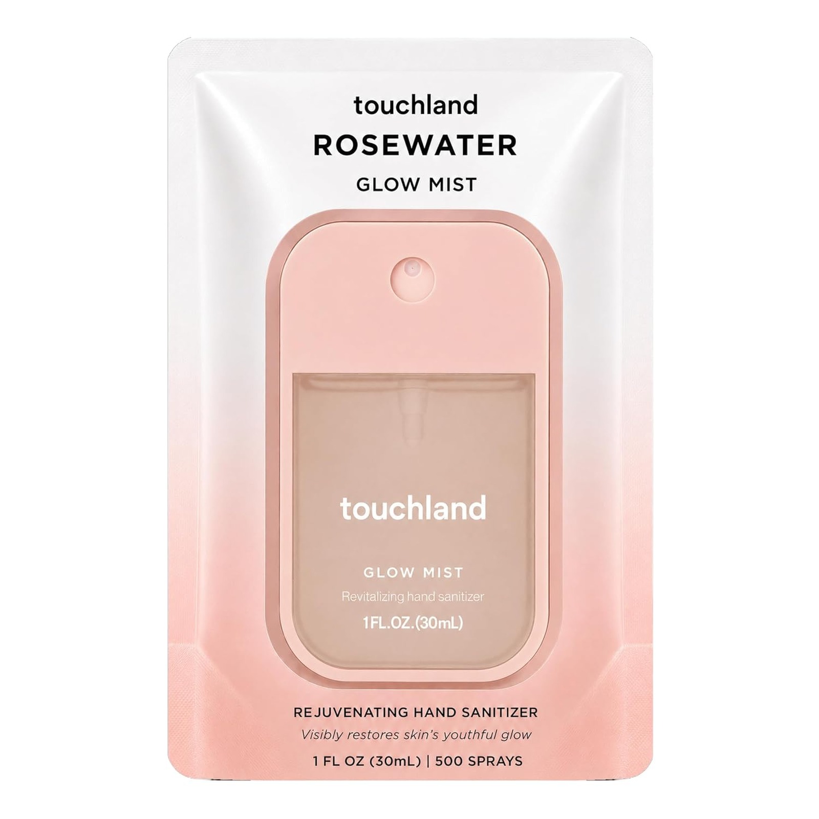 Touchland Glow Mist Rosewater Hand Sanitizer Travel Spray