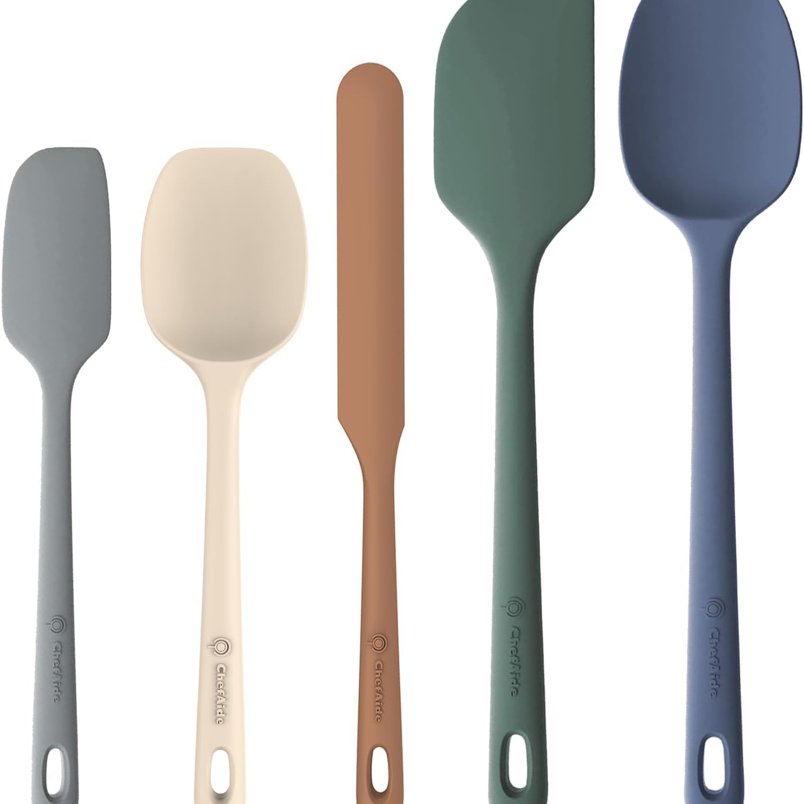 ChefAide 5-Piece Silicone Spatula Set, Heat Resistant