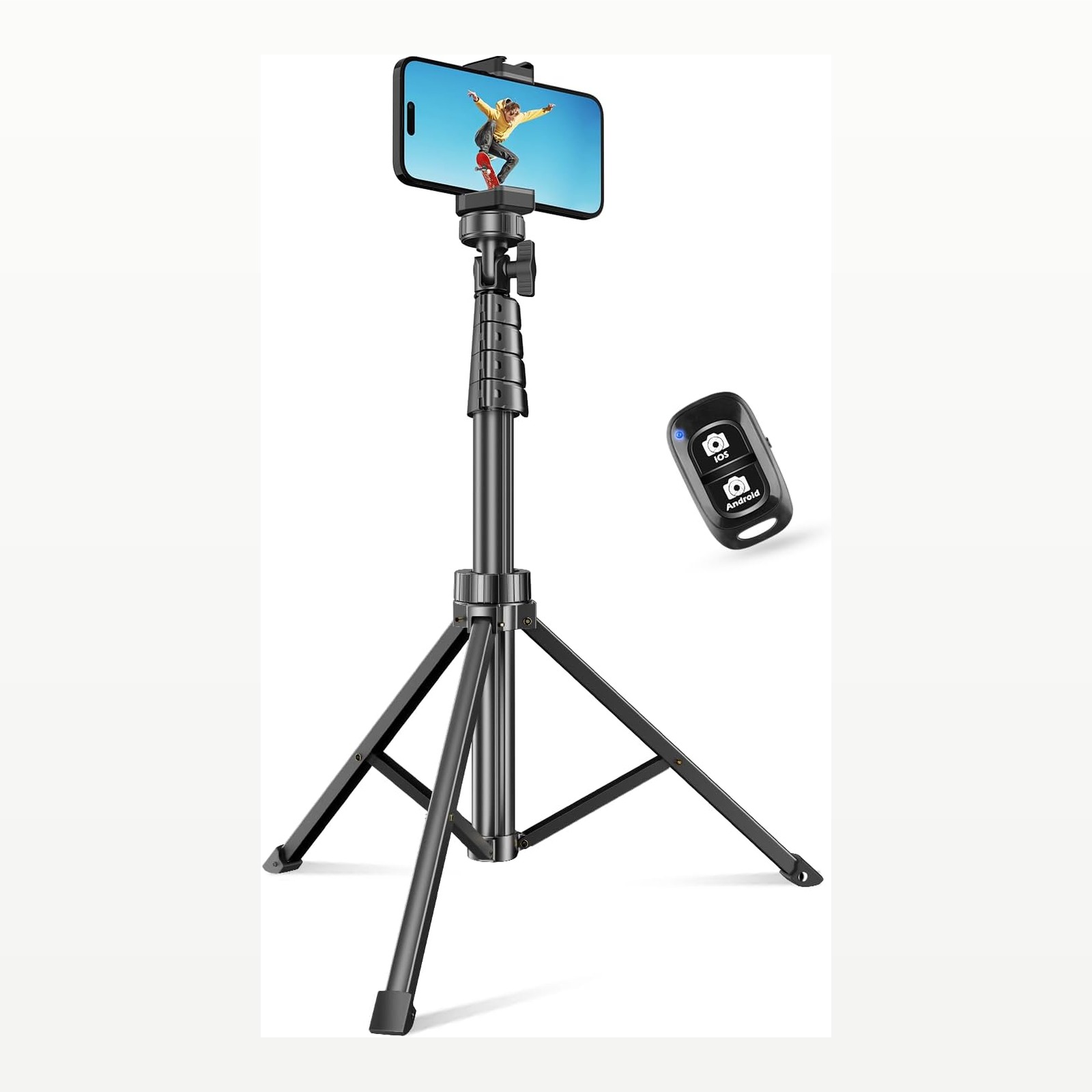 SENSYNE 62" Phone Tripod & Extendable Selfie Stick with Remote