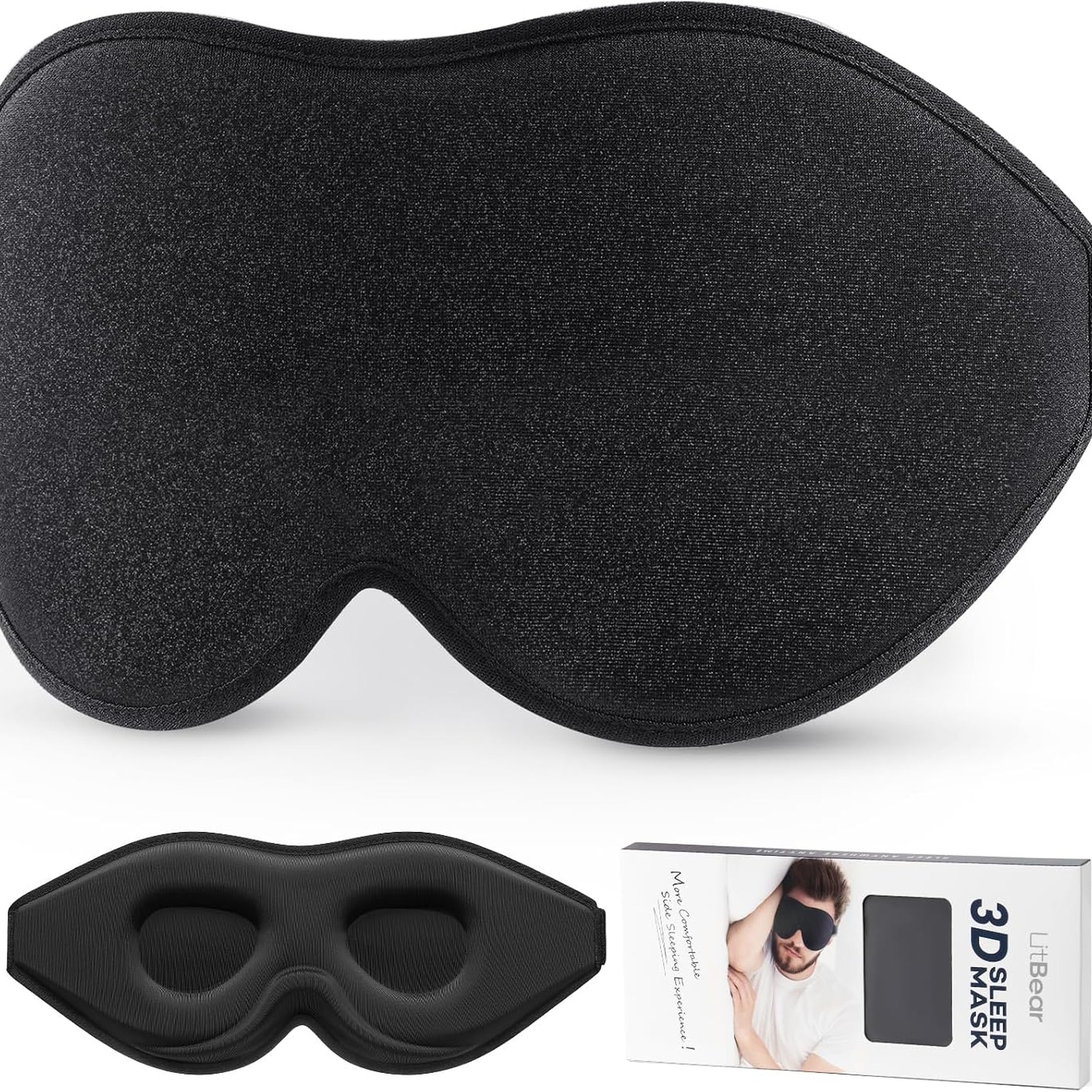 LitBear 3D Sleep Mask for Side Sleepers