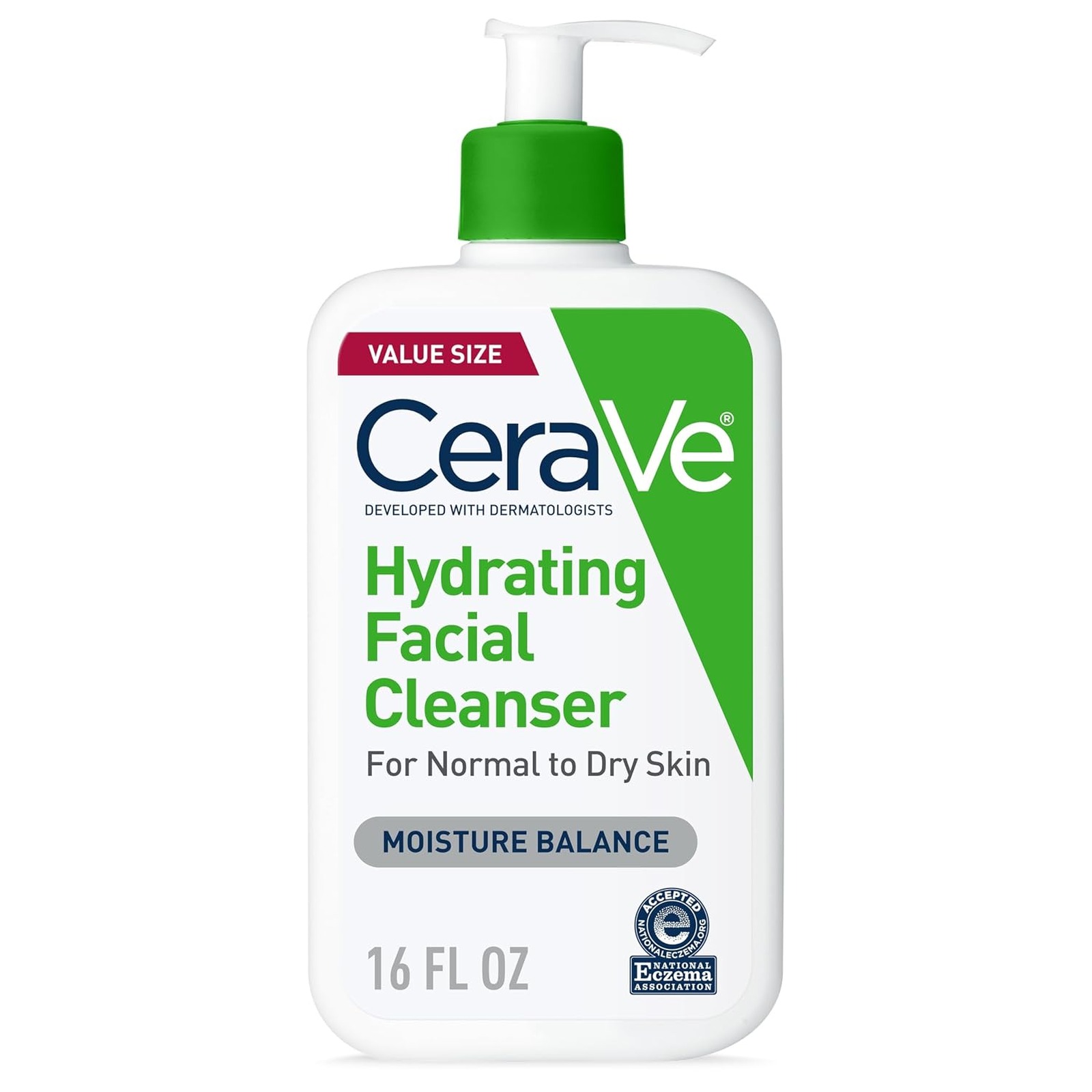 CeraVe Hydrating Facial Cleanser with Hyaluronic Acid, 16 oz