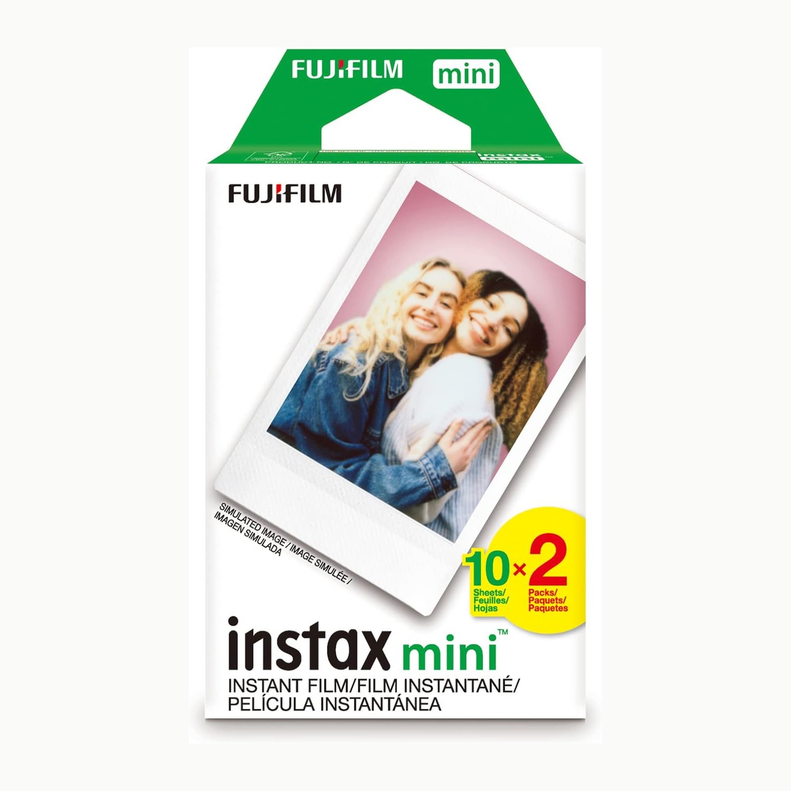 FUJIFILM Instax Mini Instant Film Twin Pack (White), 20 Photos