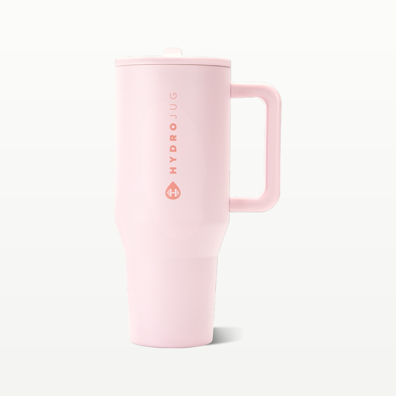 HydroJug Traveler 40oz, Insulated Tumbler with Handle & Straw, Pink Sand