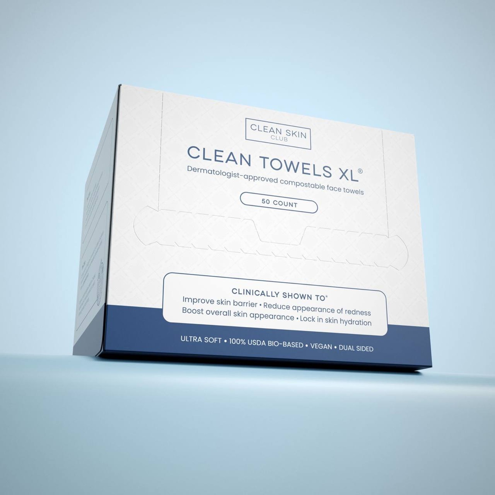 Clean Skin Club Clean Towels XL, 50 Count