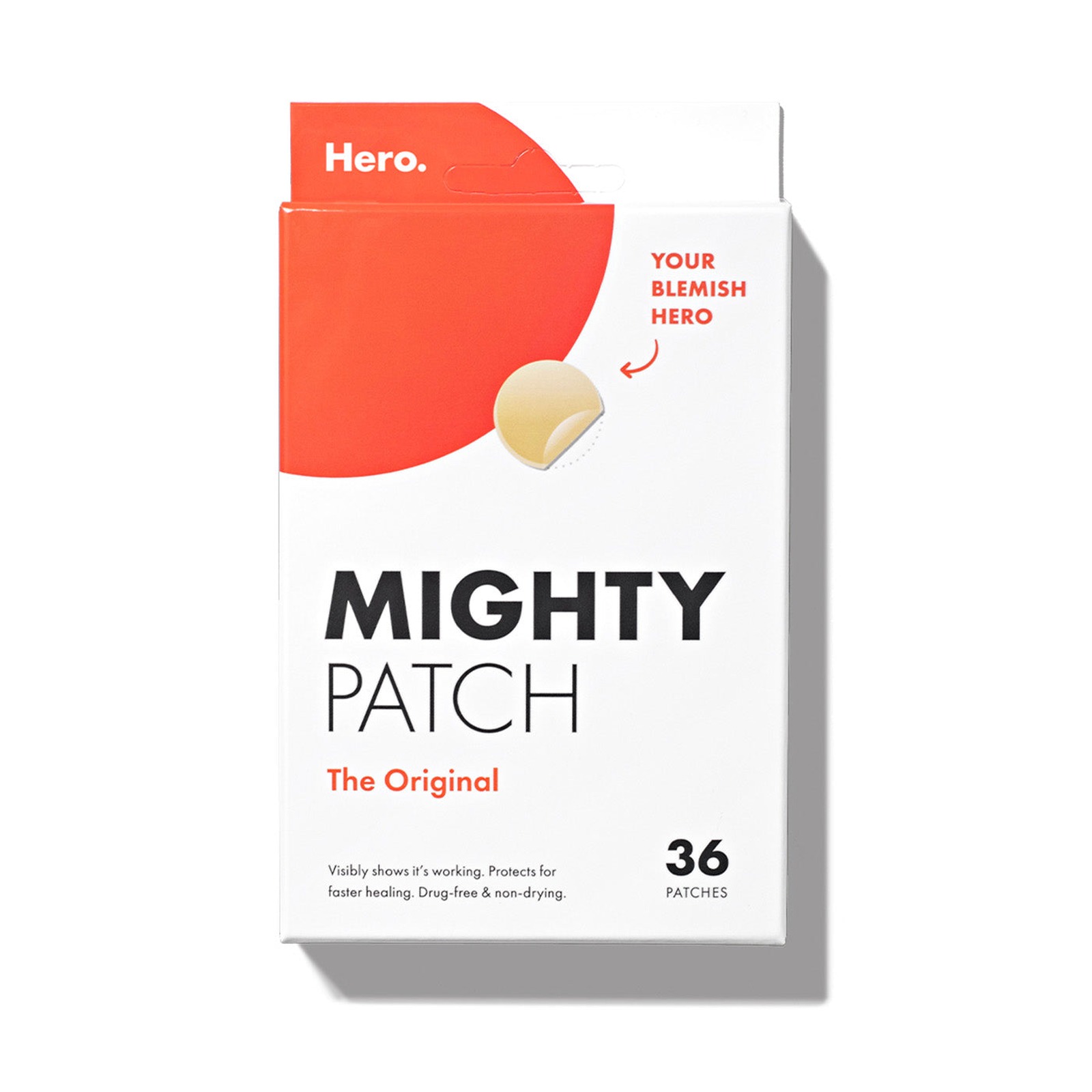 Mighty Patch Hero Cosmetics Original Nighttime Acne Pimple Patches, 36 Count