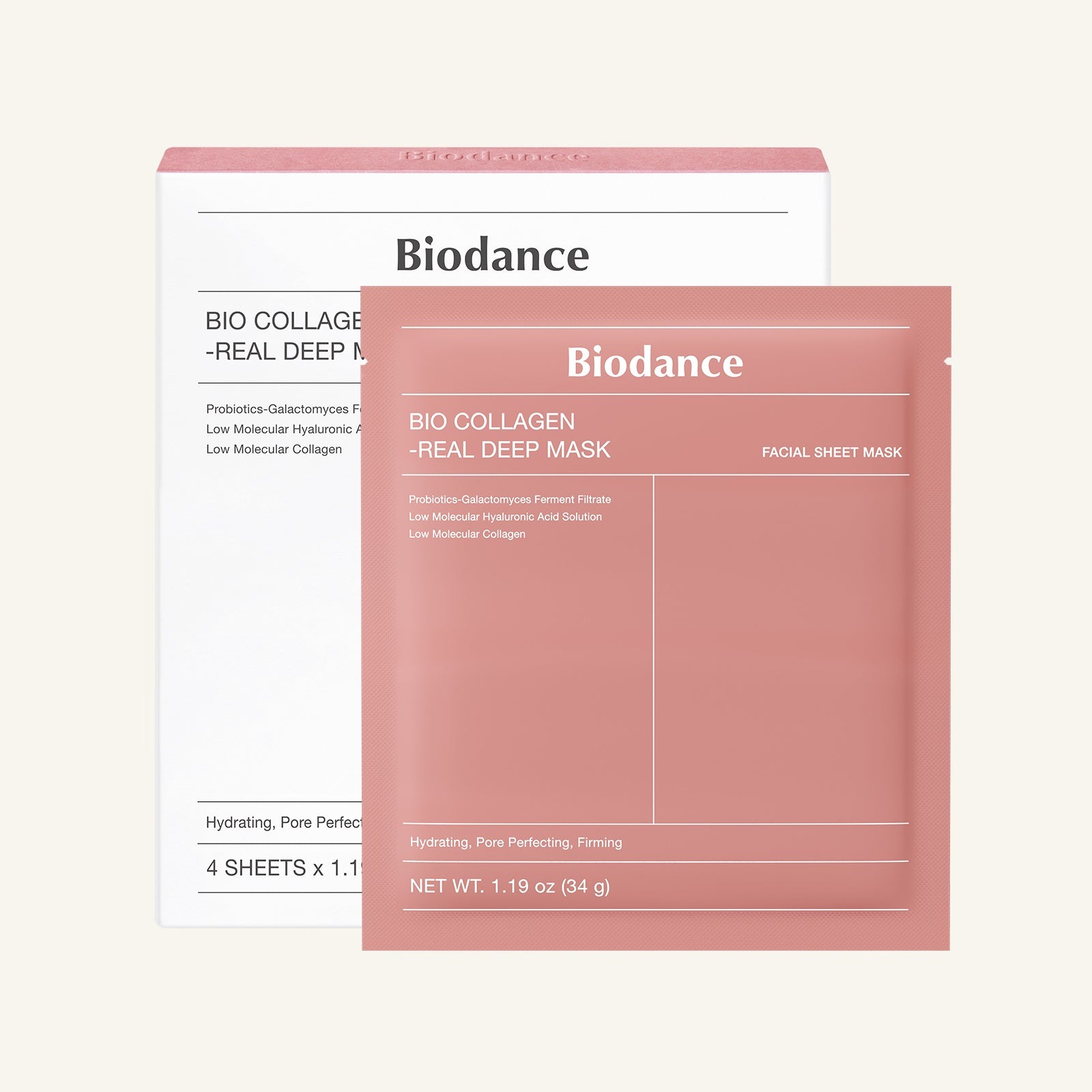 BIODANCE Bio-Collagen Real Deep Mask, 4 Count