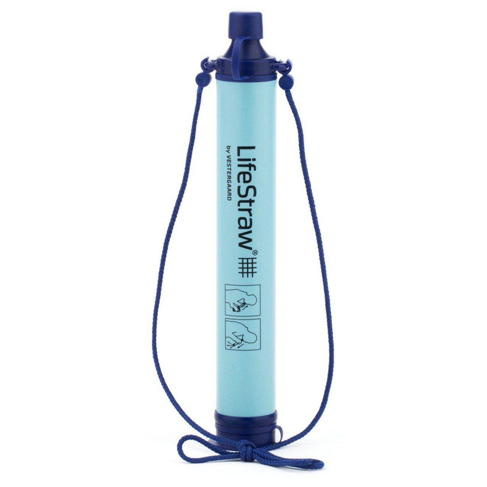 LifeStraw Personal Water Filter for Hiking, Travel and Emergency, Blue, 1PK
