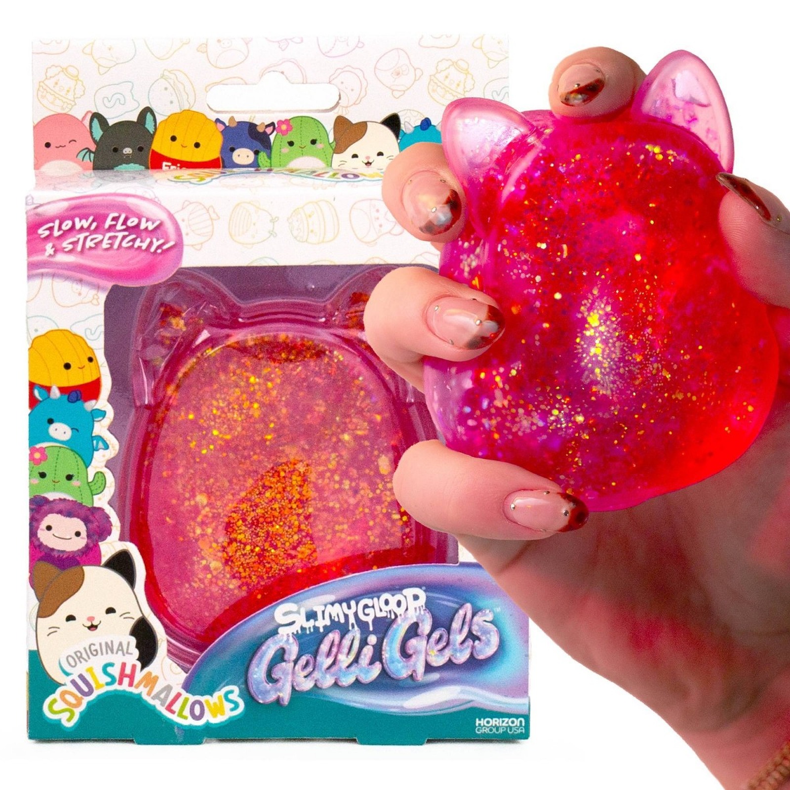 Slimygloop Gelli Gels Pink Squishmallows Sensory Squeeze