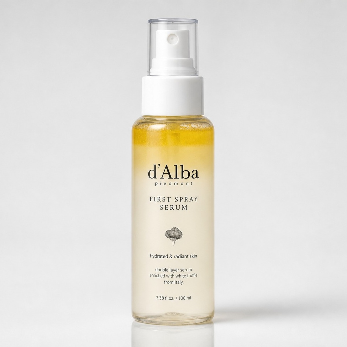 d'alba Piedmont Italian White Truffle First Spray Serum, Vegan Glow Mist, 3.38 f